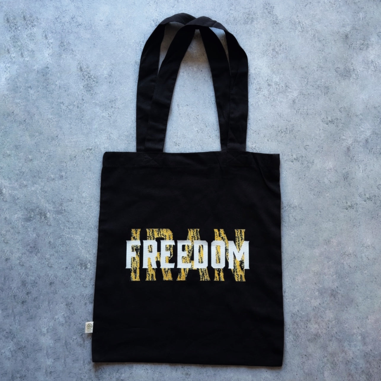 Edgy Vintage Style Freedom for Iran Recycled Cotton Casual Tote