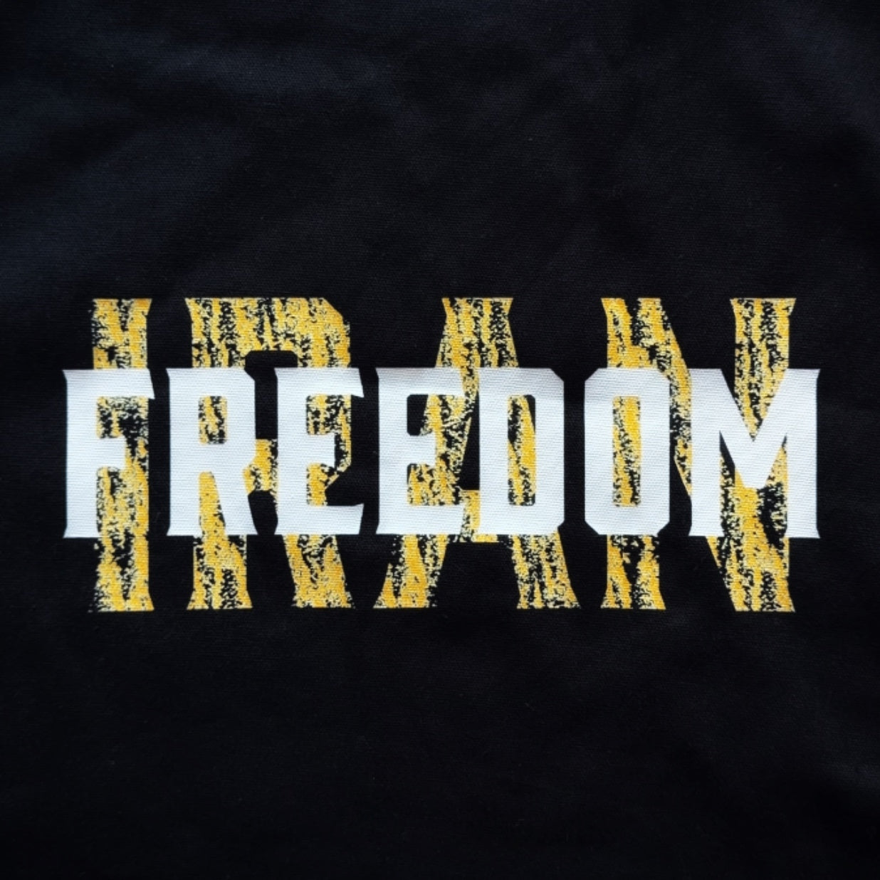 Edgy Vintage Style Freedom for Iran Recycled Cotton Casual Tote